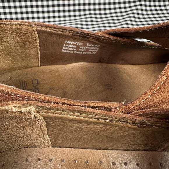 Dansko Marcelle Mary Jane Clog Shoes Suede Tan Brown Chunky Size EU 40 / US 9.5 - Picture 3 of 4